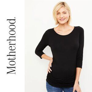 Oh Baby by Motherhood | Black 3/4 Sleeve Maternity Top | Size Small